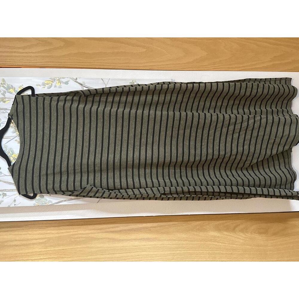 LuLaRoe Sleeveless Striped Long Cardigan Vest Size Large - Picture 4 of 5